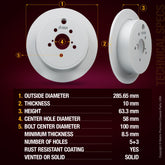 ORIGINAL EQUIPMENT PRECISION: All brake rotors meet or exceed the manufacturing and quality standards of original equipment manufacturers (OEM)